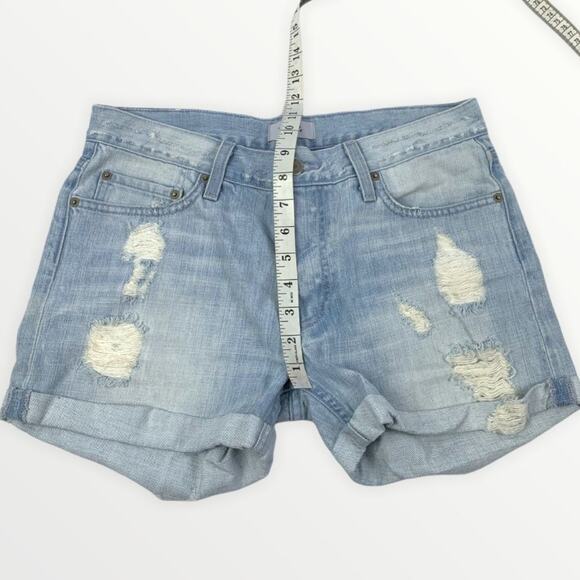 Rails Logan Light Vintage Wash Distressed Cuffed Jean Shorts Size 27 - Picture 7 of 10